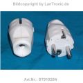 Schutzkontaktstecker Kunststoff 250 V Weiß IP20, IP44 Bachmann 9
